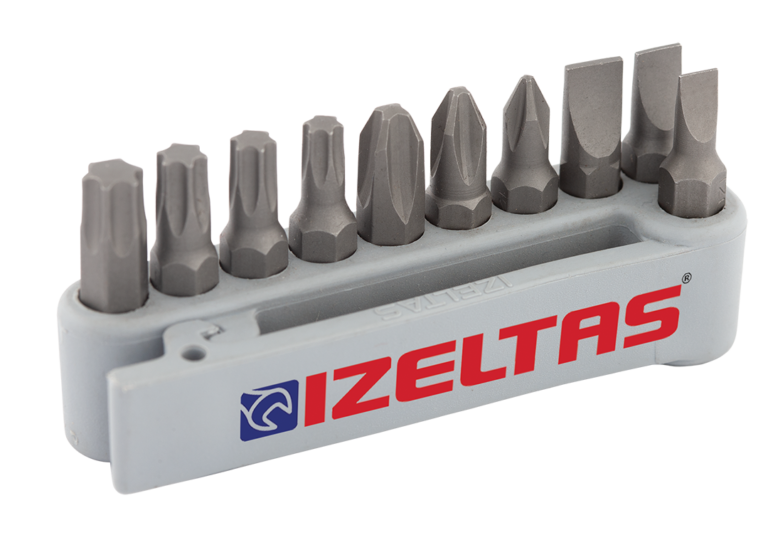BITS SET 10 PRC DUZ-YILDIZ-TORX 10 MM IZELTAS